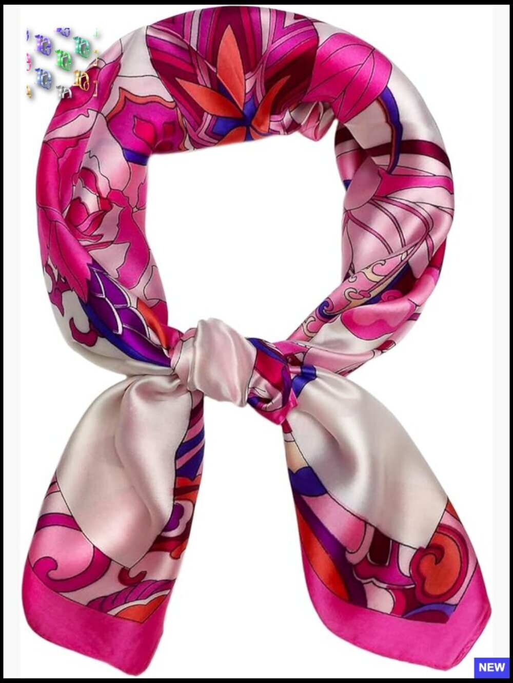 Silk Feeling Satin Scarf Elegant Square Head Neck Wrap Chic Accessory
